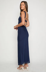 Gabriella Navy Mesh Maxi Dress