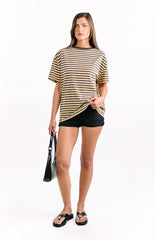 Alba Yellow Stripe Oversized Tee
