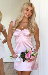 Raph Light Pink Party Mini Dress