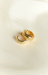 Stardust Gold Hoop Earrings