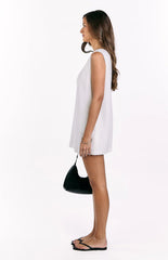 Wynn White Linen Shift Mini Dress