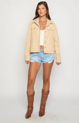 Hugo Cream Cord Western Jacket