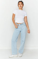 ABRAND A Bleached Stone Slouch Jeans