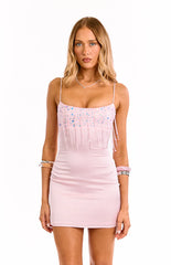 Keane Light Pink Party Mini Dress