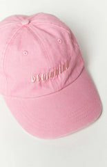 Beginning Boutique Pink Washed Cap