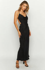 Opal Black Midi Dress