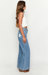 Dandy Mid Wash Denim Flare Jeans