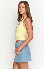 Amora Yellow Crop Top