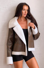 Myki Brown Sherpa Jacket