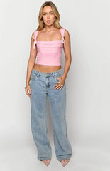 Sonny Mid Wash Low Rise Wide Leg Jeans
