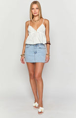 Sweet Pea White Tie Top