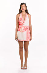 Lainey White Floral Print Mini Dress