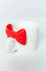 Sugar Sugar White And Red Bow Mug