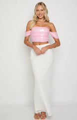 Klara Pink Sequin Crop Top