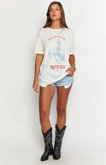 The Laundry Room First Rodeo White Oversized Tee