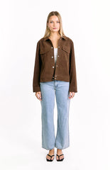 Hallie Suedette Chocolate Brown Jacket