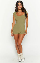 Conna Khaki Playsuit