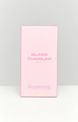 Twinkle Pink Bow Glass Tumbler