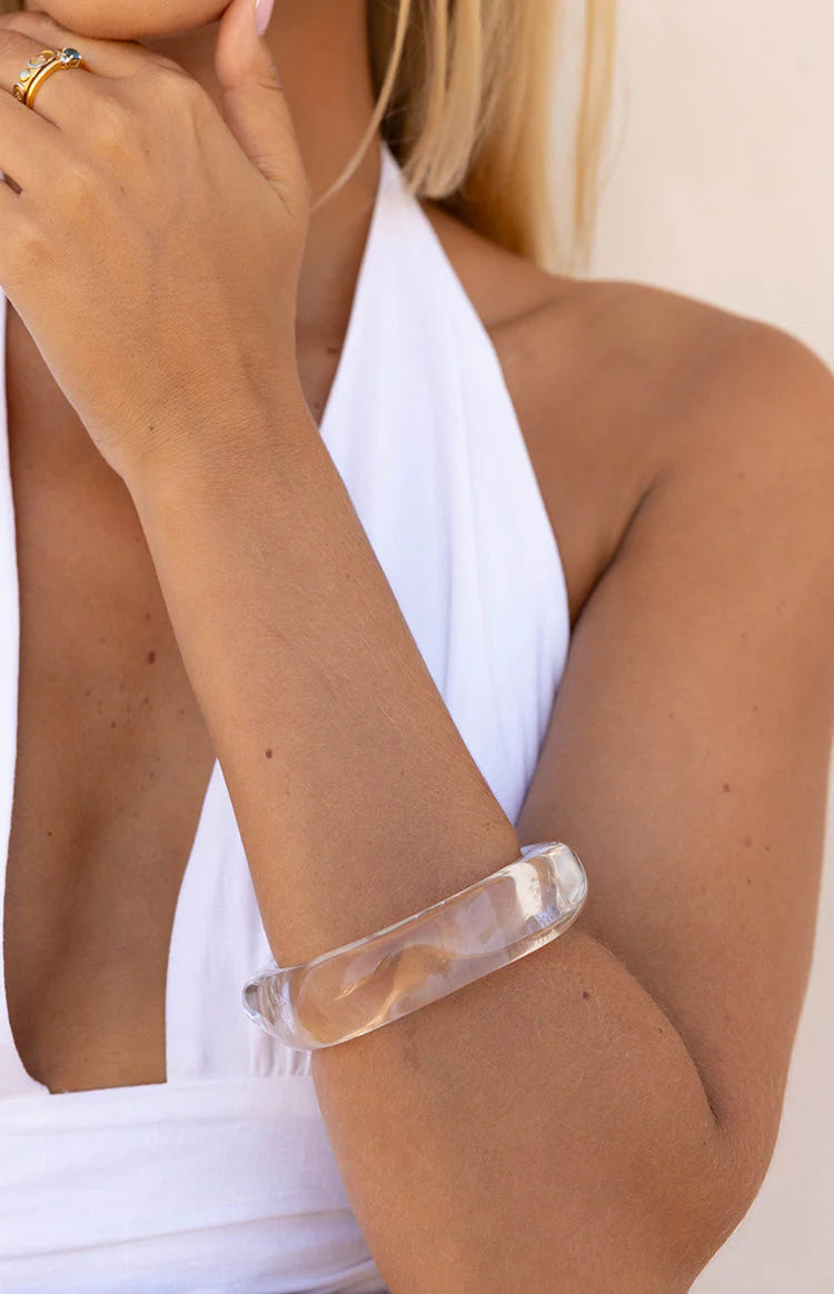 Zantie Clear Resin Square Bangle