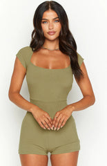 Conna Khaki Playsuit