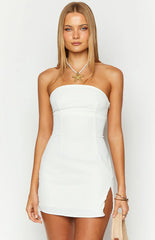 Lauren White Strapless Mini Dress