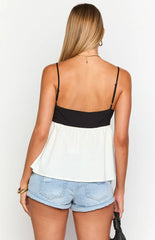 Ashka White Contrast Top