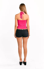Prescilla Pink Orchid Halter Top