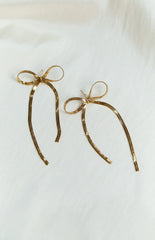 Zenith Gold Bow Earrings