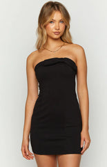 Carminia Black Bow Mini Dress