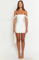 Zoella White Off The Shoulder Mini Dress