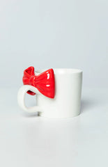 Sugar Sugar White And Red Bow Mug