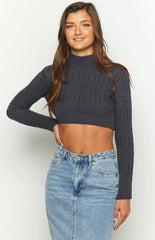Saoirse Navy Knit Jumper