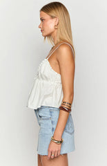 Sweet Pea White Tie Top