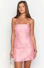 Tracye Pink Floral Mini Dress