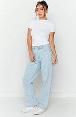 ABRAND A Bleached Stone Slouch Jeans
