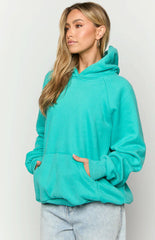 Beginning Teal Established Bubble Hoodie