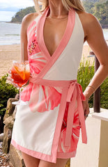 Lainey White Floral Print Mini Dress