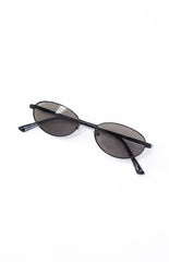 Otra Eyewear Rosie Black Oval Sunglasses