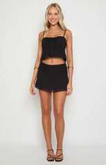 Zyra Black Mini Skirt