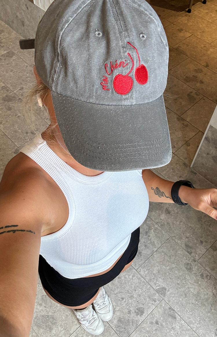 Ma Cheri Black Washed Cap