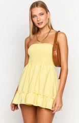 Sundazed Yellow Strap Back Dress