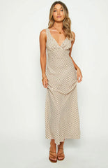 Verlaine Beige Maxi Dress