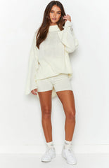 SNDYS Seeker White Knit Top