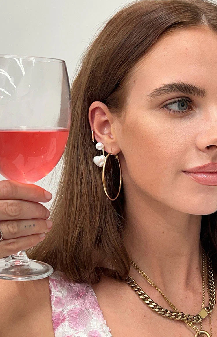 Luxe Lattice Gold Hoop Earrings 3 Pack