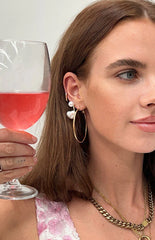 Luxe Lattice Gold Hoop Earrings 3 Pack