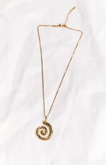 Caledonia Gold Swirl Necklace