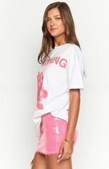 Beginning Rose White Tee