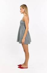 Avara Black Gingham Mini Dress