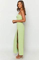 Lenora Green Strapless Maxi Dress