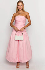 Boulevard Pink Strapless Maxi Dress